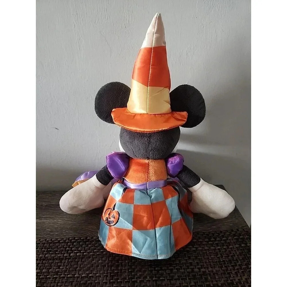 Disney Minnie Mouse Halloween Candy Corn Witch Hat Soft Plush 15” 2020 Pumpkin - Picture 3 of 9